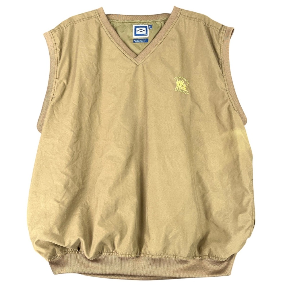 Oldsmobile Scramble House of Scotland Pullover Golf Windbreaker Vest Mens XL
